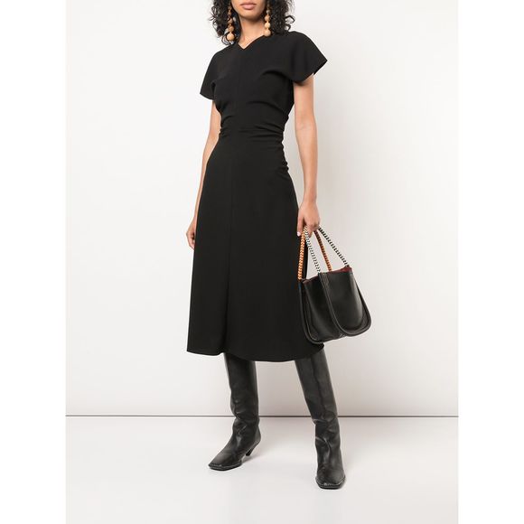 Proenza Schouler Dresses & Skirts - PROENZA SCHOULER Textured Crepe Short Sleeve Dress